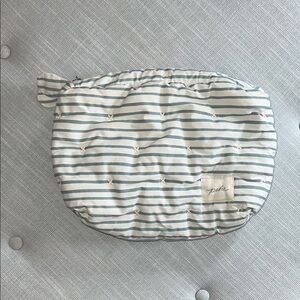 Blue and White Striped Quilted Bag